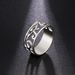 Hot Selling Personality Exaggerated Hollow Eye Design Men's Symbol 8MM Stainless Steel Ring_voghion.com