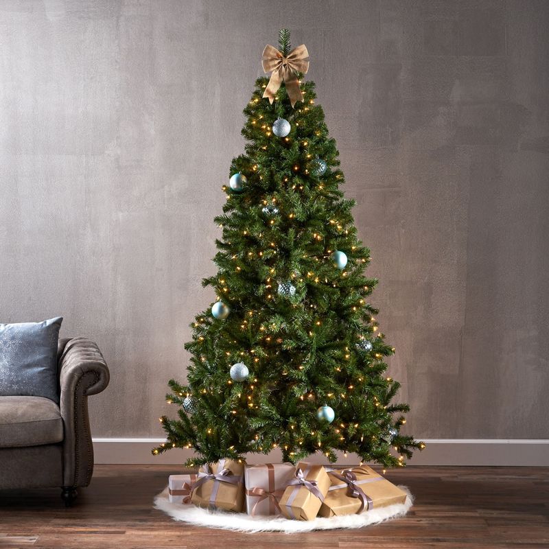 7 Ft Hinged Tree With 500 Lights And 1110 Branch Tips For Christmas_voghion.com