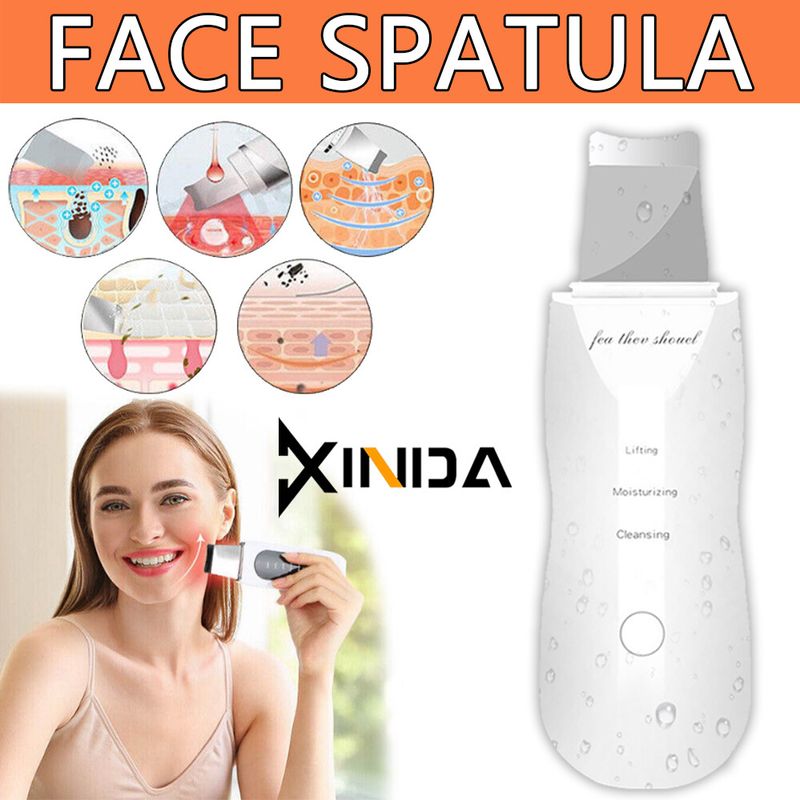 Facial Remover Blackhead Face Spatula Ultrasonic Scrubber Skin Rechargeable Skin_voghion.com