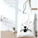 Borsa a tracolla da donna con motivo geometrico e nota musicale, borsa a tracolla da donna, borsa per la spesa riutilizzabile e di grande capacità, in tela, per ragazze_voghion.com