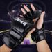 Gants professionnels demi-doigts en cuir avec coussin pour adultes Sanda Bo UFC Entraînement Sandbag Knuckles_voghion.com