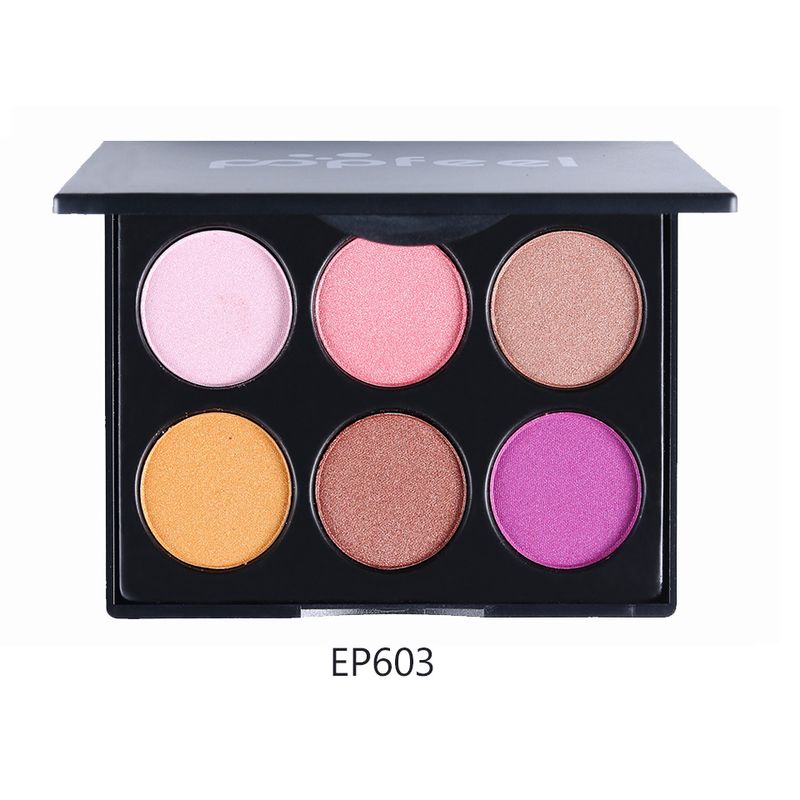 Moda 6 colori Shimmer Nature Glow Eyeshadow Palette Trucco Cosmetici Ombretto nudo in polvere Ombretto opaco Set per il trucco_voghion.com