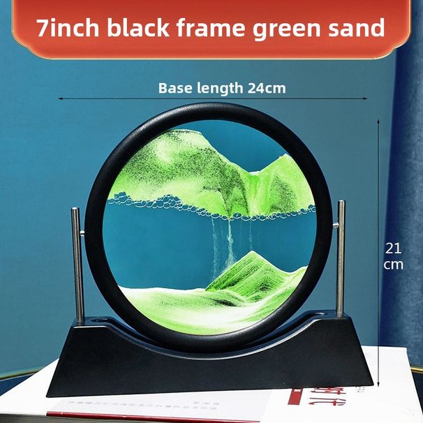 Ornamento artistico Quicksand 3D stereoscopico, sensazionale clessidra dinamica che si capovolge, antistress, creativo, soggiorno, scrivania_voghion.com