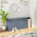 Modern Shoe Rack Bench For Entryway, Storage Organizer With Cushion, 2 Drawers, Adjustable Shelf, Holds 8 Pairs, Gray_voghion.com