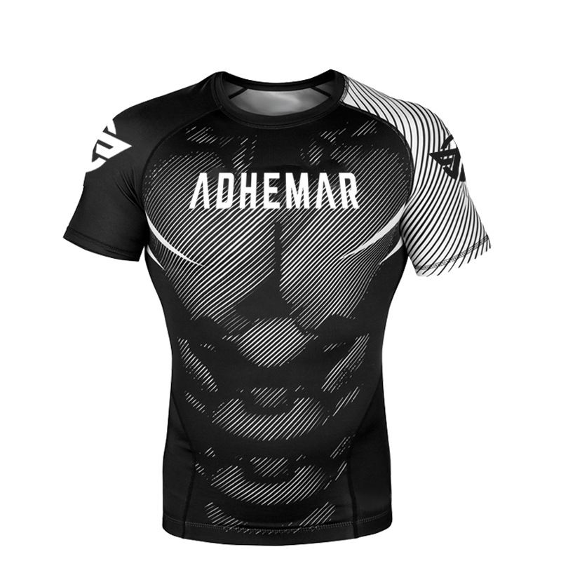Kurzärmliges Box-Top für MMA, Kampftraining, Muay Thai, Box-Sanda-Anzug, Sport-Lauf-T-Shirt für Männer und Frauen_voghion.com