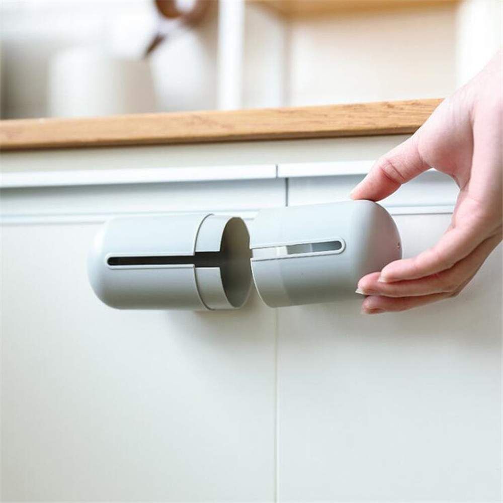 4Pcs New Capsule Shape Garbage Bag Storage Box Wall Mounted Pastic Trash Bags Storage Container Kitchen Bathroom Organizer_voghion.com