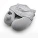 Oreiller gonflable à capuche pour avion, support de cou avec capuche, oreiller de voyage portable en forme de U_voghion.com