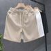 Waffel-Shorts für Herren, Sommer, dünne, trendige Marken-All-Match-Shorts für Herren, Sport, lockere, gerade Strandhose_voghion.com