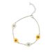New Style Personalized Alloy Sunflower Creative Simple Two-tone Small Daisy Anklet Foot Jewelry For Women_voghion.com