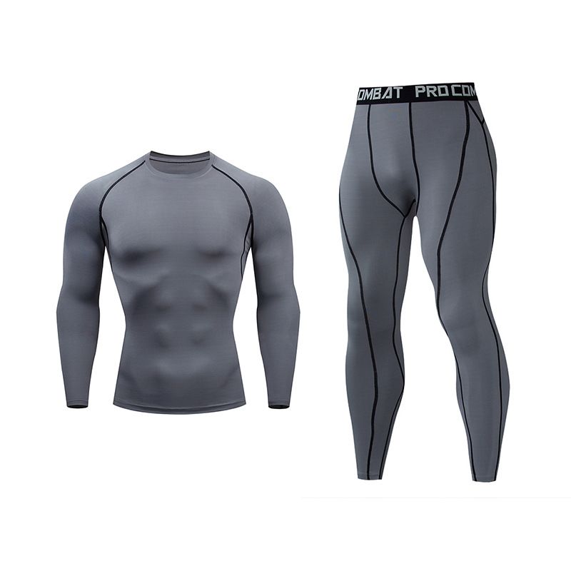 Men's Clothing Domestic Elastic Breathable Yoga Running Quick Drying Breathable Training Sports Fitness Colorful Long Sleeved Suit_voghion.com