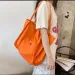 Canvas Bag High Quality Reusable Shopping Shoulder Women Simple Casual Daily Use Handbag Female Portable Folding Purse_voghion.com