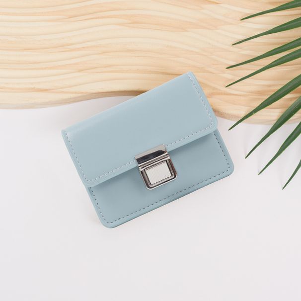Portafoglio da donna con design di nicchia, corto, tinta unita, semplice, tutto abbinato, portamonete per studenti_voghion.com