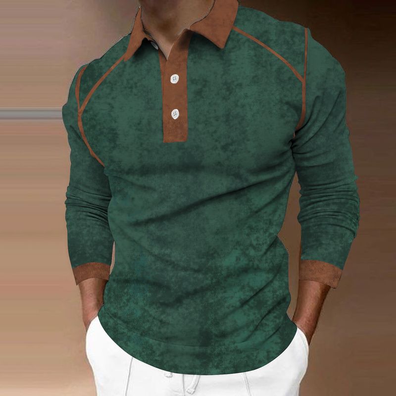 2023 Frühling und Sommer neue Mode Poloshirt Herren Sport 3D-Buchstabe K bedrucktes Sport-Poloshirt_voghion.com