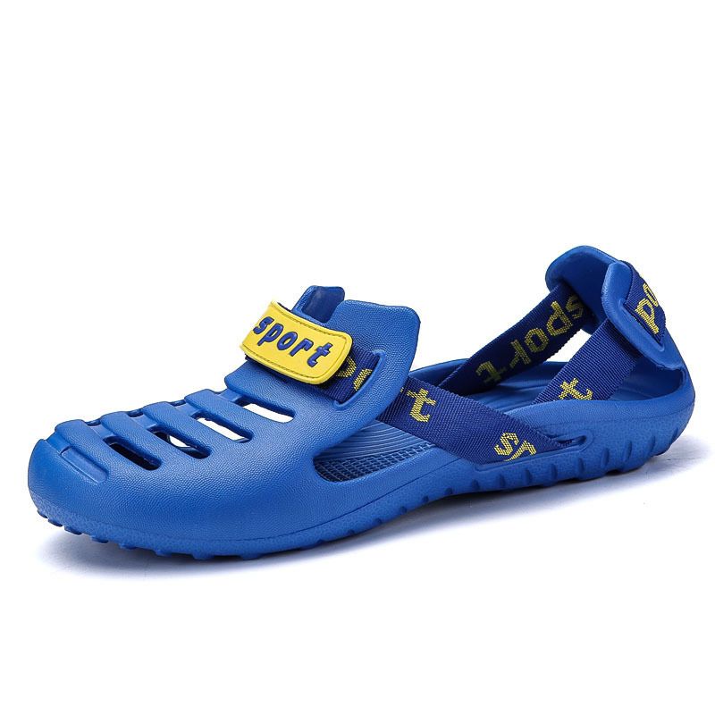 Men’s Shoes Men's Shoes Summer Hole Shoes Slippers Trend Beach Sandals Students Non Slip Baotou Lazy Casual_voghion.com