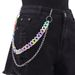 Fashion Waist Accessories Versatile Candy Double-layer High Street Color Resin Pants Chain_voghion.com