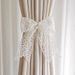 Lace Bow Tiebacks Light Luxury French Curtain Drawstring Buckle Korean Style No-Drill Beautiful Sheer Tie Rope_voghion.com