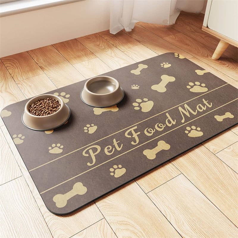 Pet Placemat Dog Food Bowl Mat Drinking Feeding Placemat For Dog Cat Quick Dry Mat Waterproof Pet Bowl Pad Feeder Mats_voghion.com