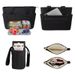 Foldable Lunch Bag With Handle – Lightweight & Compact Insulated Food Carrier For Work, School & Picnics (Black)_voghion.com