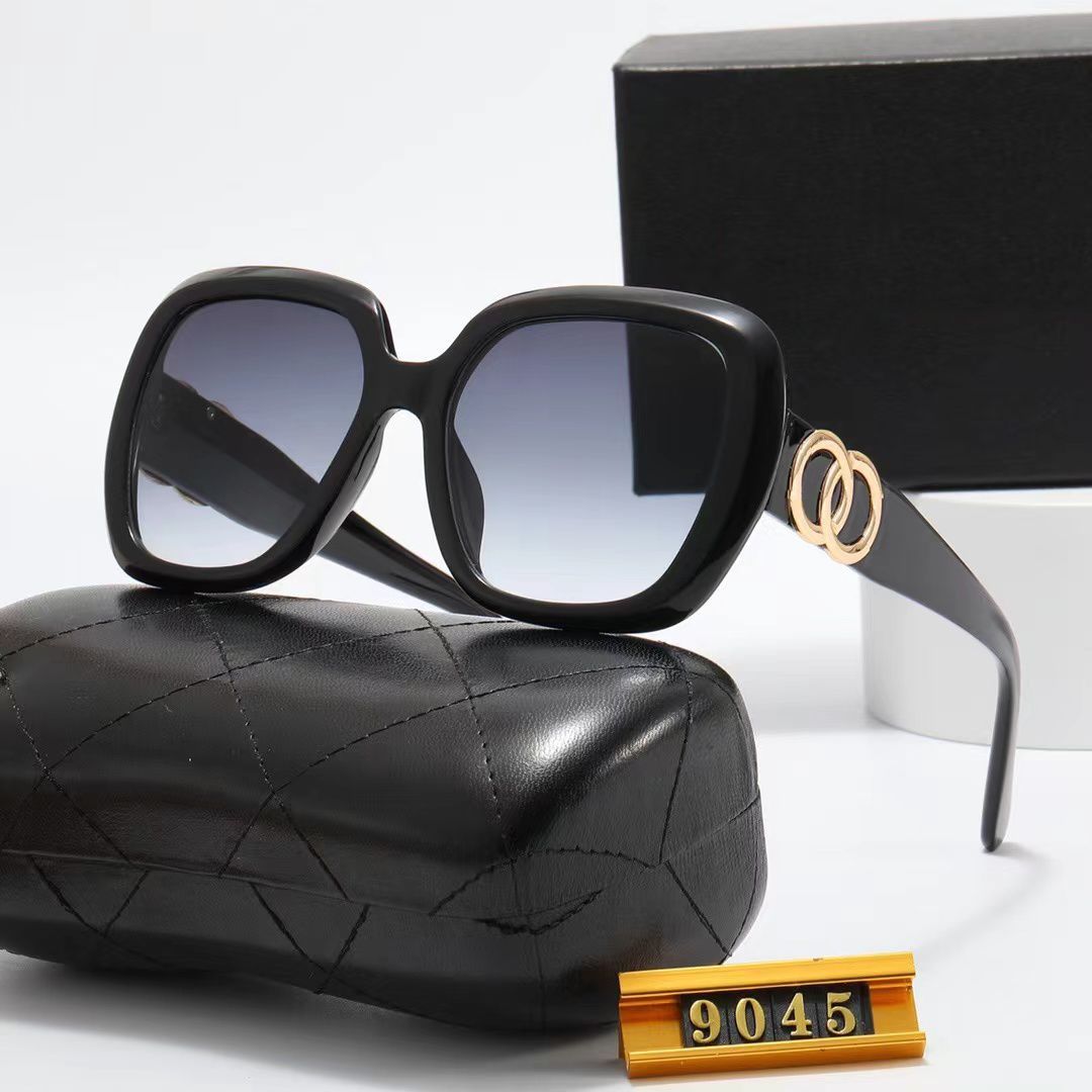 designer letter polarized sunglasses personality UV resistant men women Goggle Retro square sun glass Casual eyeglasses_voghion.com