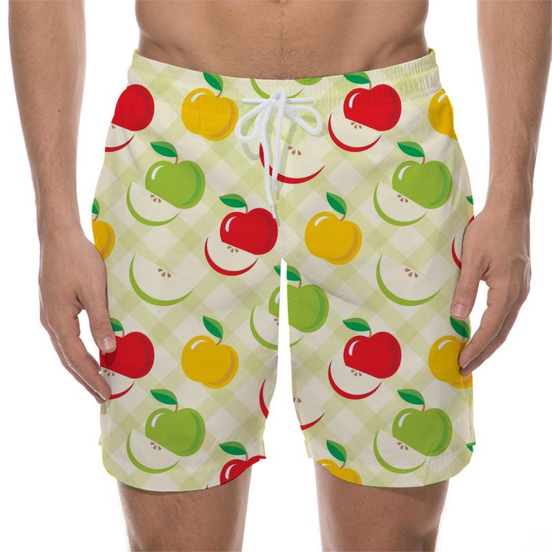 Pantalones cortos hawaianos de playa con estampado 3D para hombre, de verano, holgados e informales, con estampado de frutas_voghion.com