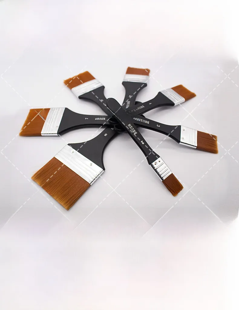 Cross-border 7 Nylon Wool Board Brush Watercolor Oil Painting Acrylic Painting Brush Art Painting Brush Paint Brush Wholesale_voghion.com