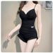 One-Piece Swimsuit For Women, High-End Feel, Tummy Control, Slimming, Conservative Long Sleeve, Sun Protection,_voghion.com