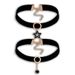 Choker Short Collarbone Chain Collar Women's Strap Neck Accessories Sexy Black Wide Edged Internet Famous Necklace_voghion.com