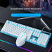 Conjunto de teclado e mouse com fio silencioso para jogos, com sensação mecânica, membrana para computador, laptop, escritório, USB_voghion.com