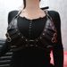 Leder PU Erotik BH Brust Bondage Gürtel Punk Körpergeschirr Dessous Käfig BDSM Goth Top Sklavenbrüste für Frauen_voghion.com