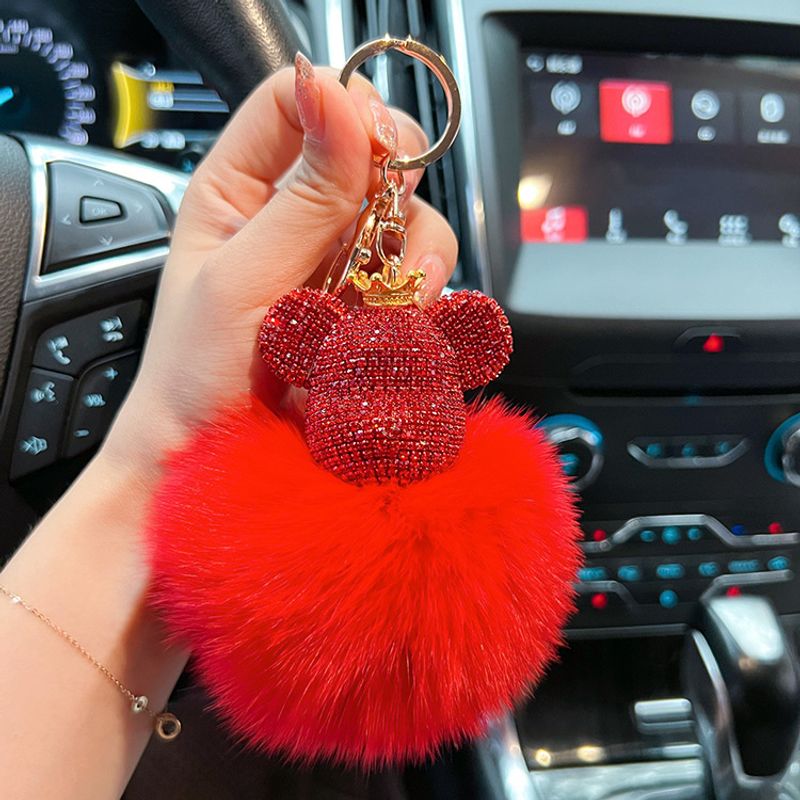 Porte-clés créatif en fourrure de renard véritable, pendentif de sac, petit cadeau tendance_voghion.com