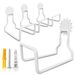 Set universale per garage resistente per staffa da parete da giardino, tubo metallico, 4 ganci resistenti per garage esterni_voghion.com