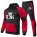 King Træningsdragt Mænd Sæt Vinter Hættetrøjer Bukser 2 stk Løbe Hættetrøjer Mænd Efterår Sweatshirt Sport Joggers Sweatpants Dragt_voghion.com