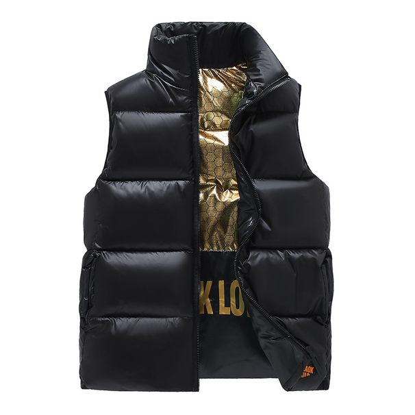 Men's Quilted Sleeveless Puffer Vest - Lightweight Winter Warm Jacket, Shiny Outerwear For Casual & Street Style, Unisex Fashion_voghion.com