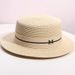 New Women's Summer Flat Small Top Seaside Vacation Beach Internet Celebrity, Same Style Straw Woven Hat, Versatile Hat_voghion.com
