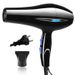 Hair Dryer - 1200W Professional Blow Dryer With 3 Heat/Cool Settings, Ionic Technology & Concentrator Nozzle For Home & Salon Use_voghion.com