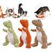 Plüsch-Dinosaurier-Spielzeug, quietschend, süß, bissfest, Cordspielzeug für kleine und große Hunde, Welpenspielzeug, Hundezubehör von PawParty Store_voghion.com
