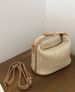 Bucket Straw Woven Small Casual Women's Handbag Tote Shoulder Crossbody Bag 2025 Spring New Model_voghion.com