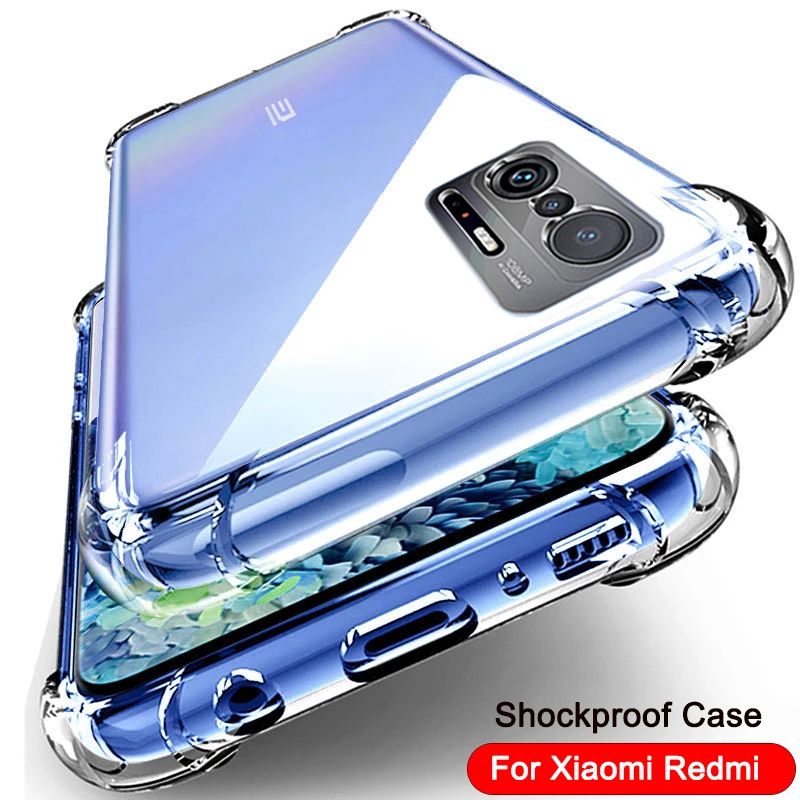 Stoßfeste transparente Hülle für Xiaomi Mi Note 10 Lite 11T Pro Ultra 9 SE für Redmi Note 8 9 10 11 Pro 10S 9S 9A Soft Ba_voghion.com