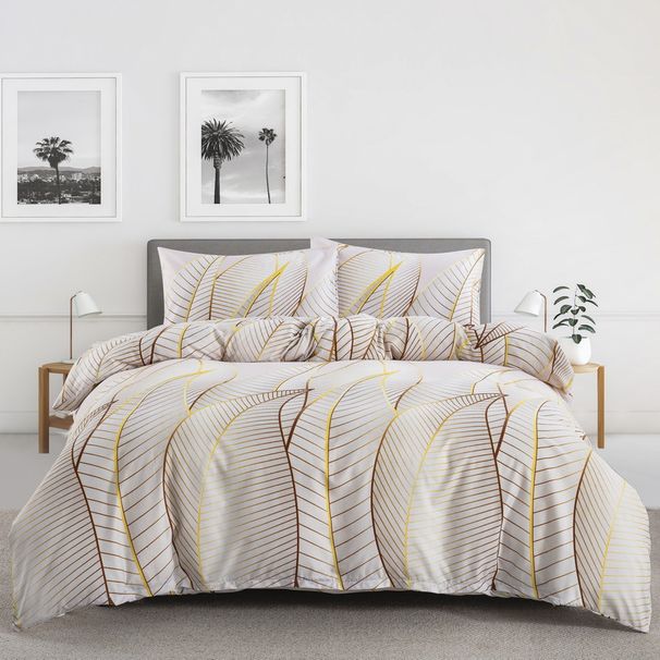 Geometric Love Duvet Cover Set - Breathable Microfiber, Fitted Sheet Design, Multiple Sizes (US/EU/AU/DE/ES), Machine Washable, Soft & Wrinkle-Free_voghion.com