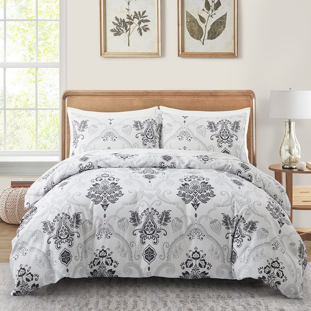 Parure de lit haut de gamme à motif cachemire – Parure de lit bohème réversible, tissu brossé respirant, tailles européennes et américaines (double/double/queen/king size)_voghion.com