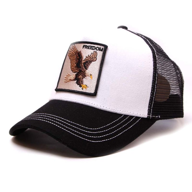Unisex Vintage Baumwollgestickte Déier Baseballkapp Netzkapp Entenkapp Truckerkapp Poulet_voghion.com
