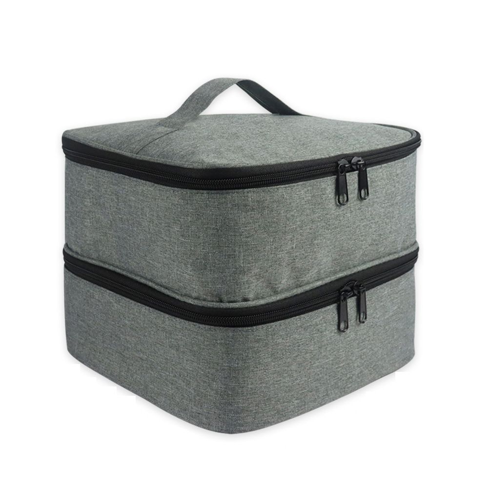 Functionele tassen Nagellak opbergtas, draagbare dubbellaagse tas met hoge capaciteit voor essentiële oliën, kan 30 flessen beugellamp bevatten_voghion.com