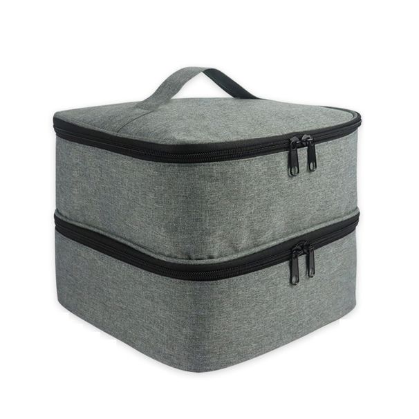 Functionele tassen Nagellak opbergtas, draagbare dubbellaagse tas met hoge capaciteit voor essentiële oliën, kan 30 flessen beugellamp bevatten_voghion.com