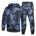 2025 Herren-Freizeitsport in Übergröße für Herbst und Winter, neues zweiteiliges Set aus Fleece mit Kapuze und Kordelzug in Camouflage 20f7_voghion.com