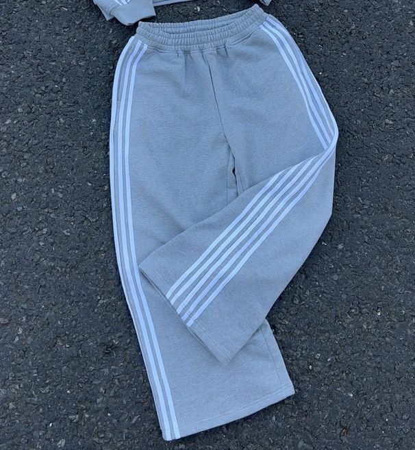Hip-hop Trendy Brand HCW Striped Embroidered Zipper Hooded Sweater Sweatpants Two-piece Casual Suit_voghion.com