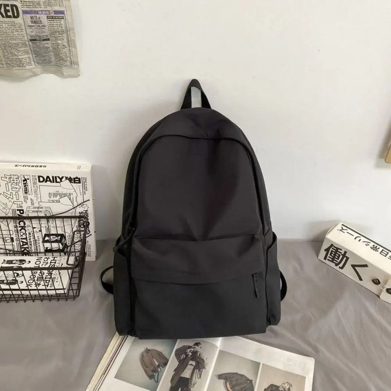 Nylon Versatile Backpack High Quality Black Grey White Red Waterproof Travel Large Capacity Washable Computer Bag Unisex_voghion.com