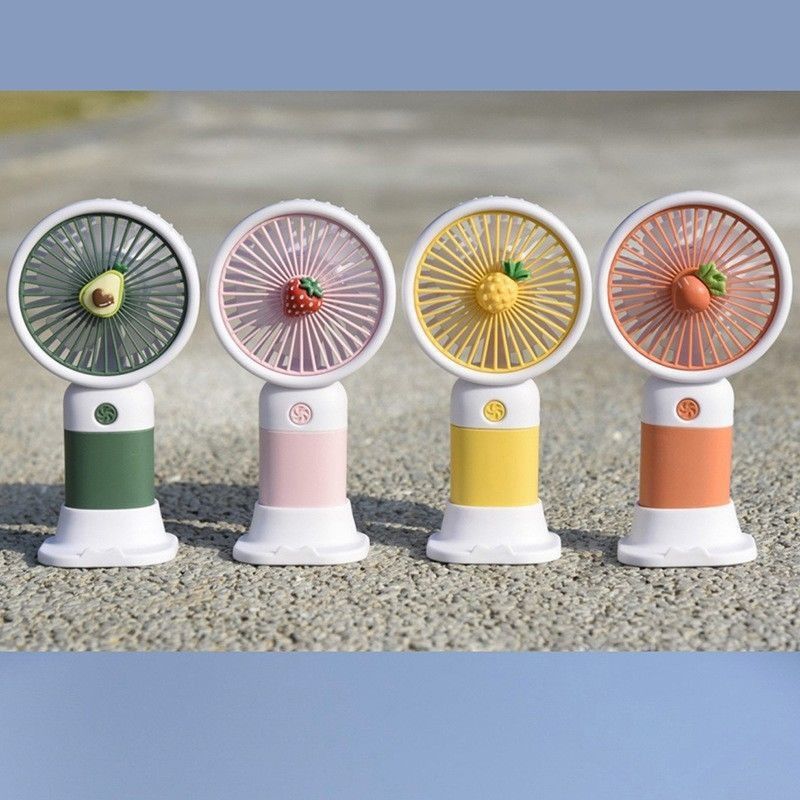 Obst USB Mini Portable Desktop Blume Mit Basis Handheld Kleinen Ventilator_voghion.com