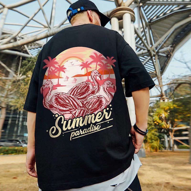 C&J Large 8XL Short Sleeve T-shirt Men's Basketball Backing Shirt Trendy Brand Loose ins Fashion Half Sleeve_voghion.com