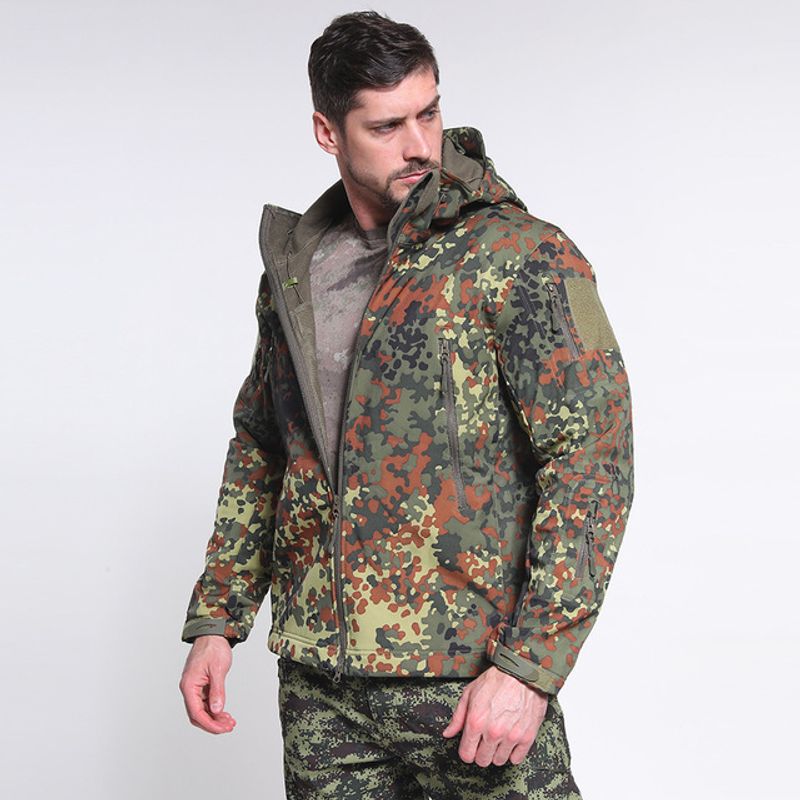 Herrenbekleidung Bergsteigen Softshell-Tarnung taktische Outdoor-Tarnjacke_voghion.com