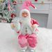 Sitting Santa Claus Plush Figurine Vivid Appearance Cute Doll Ornaments For Christmas Table Fireplace Mantel_voghion.com